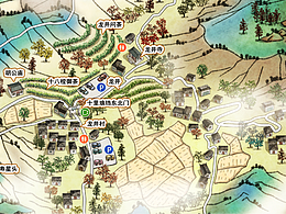 手绘中国风旅游地图(四)