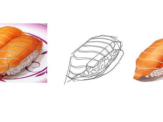 第一次临摹实物,插画学习作品