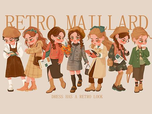 RETRO MAILLARD 人物插画