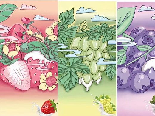 酸奶插画设计