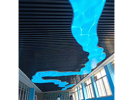 长条曲线水纹吊顶    水纹吊顶    异形不规则吊顶