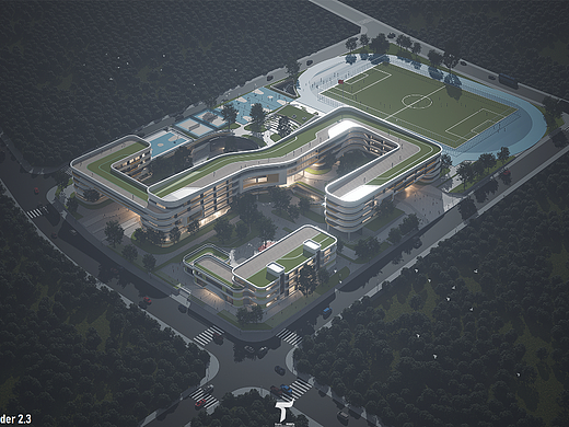 D5渲染器近期室外建筑表现图