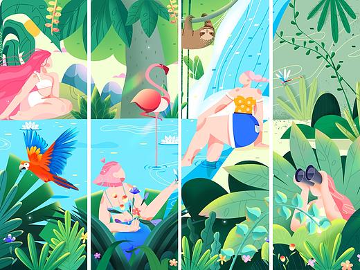 插画 万物生·回归｜静谧花园（个人主页-ZNjY4NDA2MTI=） - 商业插画 - 站酷设计师设计师Holly原创素材 - 站酷ZCOOL