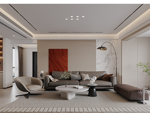 新作首發(fā) 現(xiàn)代輕奢風客餐廳×混沌空間視覺表現(xiàn)（個人主頁-ZNjQ5NDM1MDQ=） - 家裝設(shè)計 - 站酷設(shè)計師混沌空間寫實表現(xiàn)原創(chuàng)素材 - 站酷ZCOOL