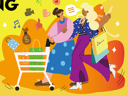 人物情绪版插画