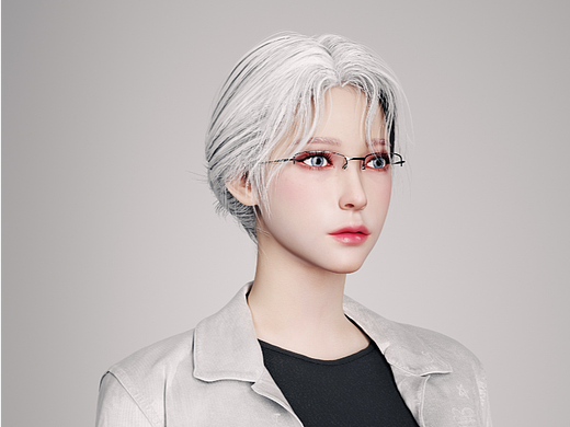 真实人物头发肤质渲染