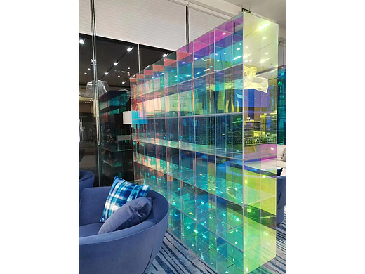 亚克力定制炫彩展示柜收纳柜艺术有机玻璃透明渐变