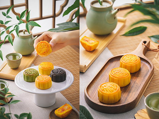 月饼拍摄丨流心月饼的轻国风