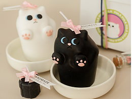 服蠟IP形象設計——流體貓香薰蠟燭