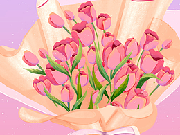 郁金香花束红包封面