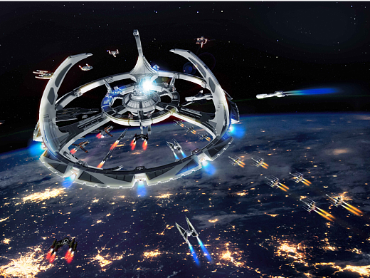 星际迷航--深空9号空间站 三维场景效果图表现