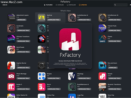 FxFactory 8 Pro for Mac(fcpx/ae/pr视觉特效插件包)