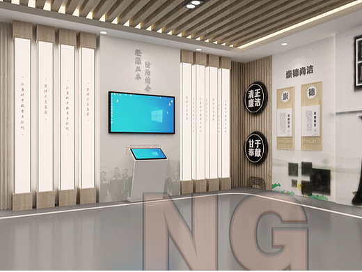 廉政示范点展厅设计3D效果图