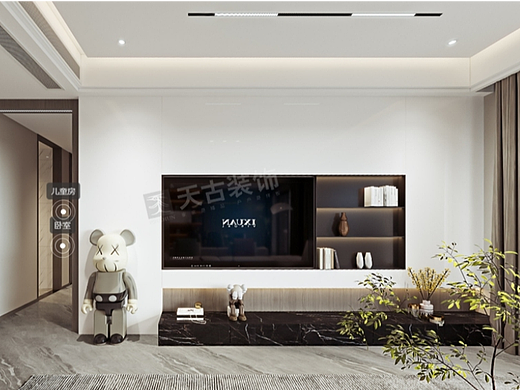 金科九曲河装修方案,现代风格设计效果图,天古装饰