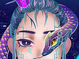 毕业设计赛博聊斋插画设计