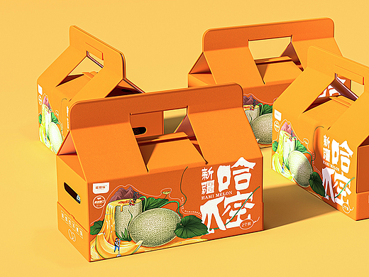 c4d建模渲染哈密瓜包装