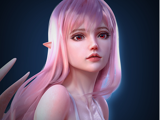 海螺少女 3d次世代作品