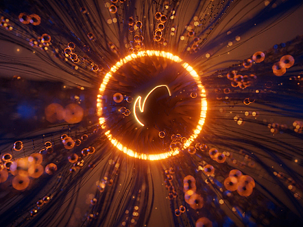 AE模板|科幻氛围动态几何形状金属纹理动画粒子标志