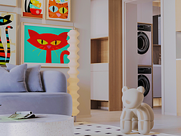 三居室（猫房）/奶油-Cream Style 122㎡