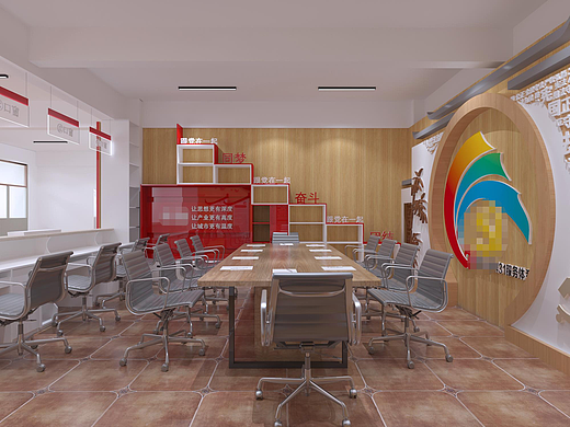 新民党建服务站效果图