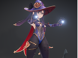 《原神》莫娜手办风格化