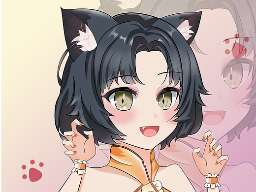 二次元猫咪耳朵女生头像