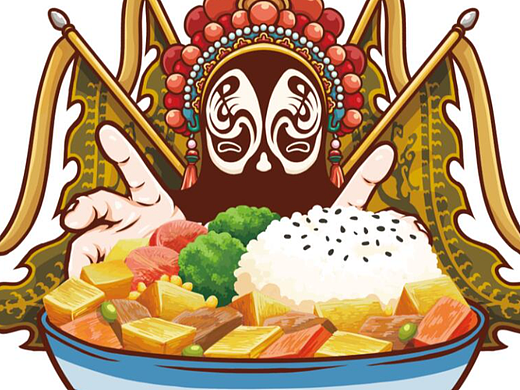 霸王别饥包装插画