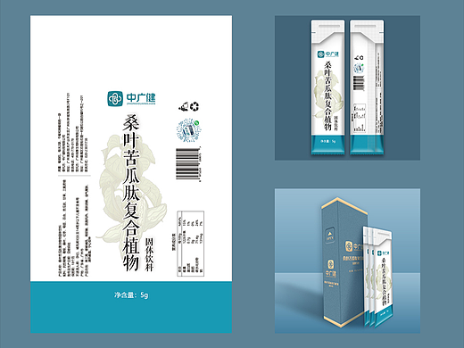 桑叶苦瓜肽复合植物固体饮料包装&详情页