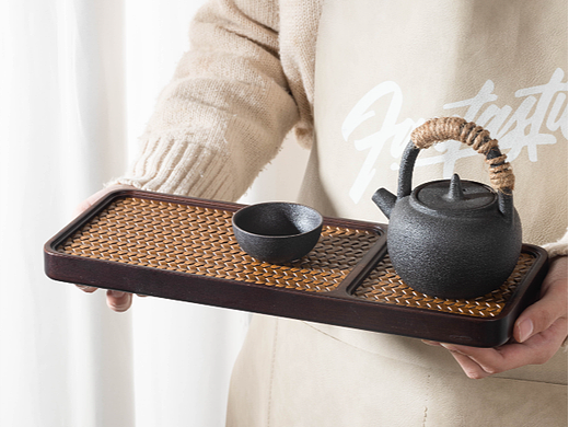 电商摄影|产品摄影| 日式茶盘客厅茶具竹制简易托盘