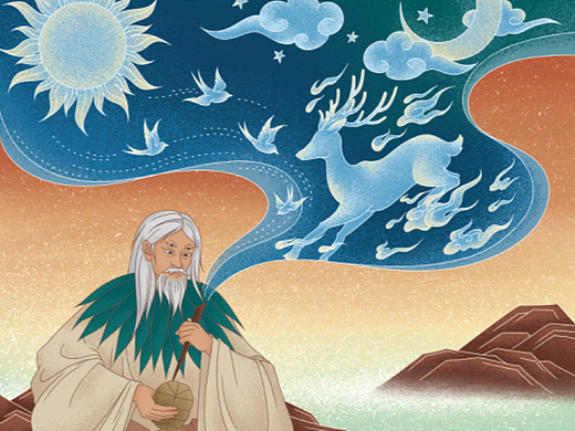 绘本插图 仓颉造字