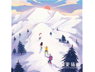 工作室科普类的肌理插画