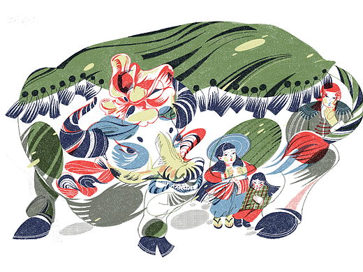 “春日”二十四节气系列插画——立春