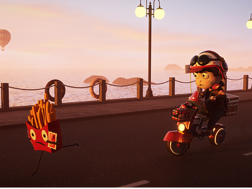 去码头整点薯条吧！【Maya | UE5 | 角色动画】