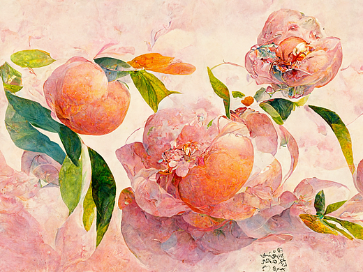 桃之夭夭灼灼其华（个人主页-ZNjEwMjk5MzI=） - 新锐潮流插画 - 站酷设计师GMAKE视觉研究所原创素材 - 站酷ZCOOL