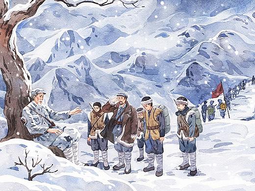 《晶莹的丰碑》水彩插画配图