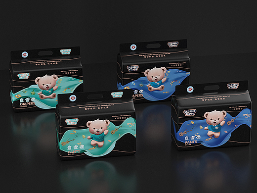 C4D-精典泰迪-纸尿裤包装建模与渲染