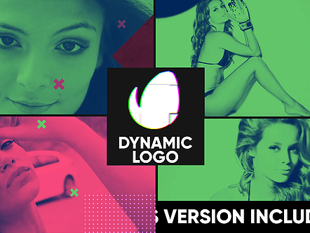 AE模板|快闪动态潮牌广告时尚模特照片视频标志LOGO