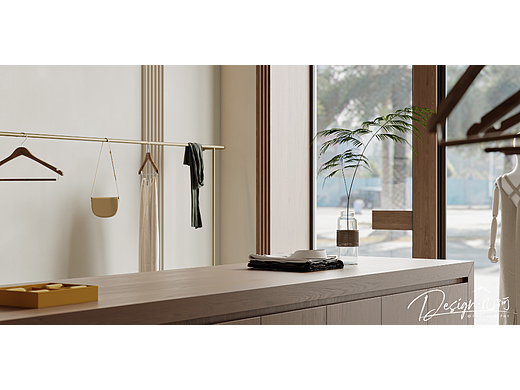 几何空间视觉表现 | 玛奇朵侘寂风服装店