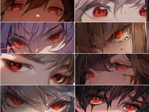 CG绘画丨板绘教程丨原画教程丨大量的眼睛参考素材