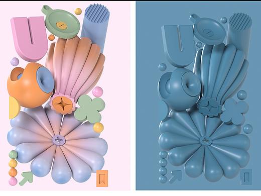 C4D入门建模渲染（个人主页-ZNjY0ODY1MzY=） - 其他UI - 站酷设计师打小是个大聪明原创素材 - 站酷ZCOOL