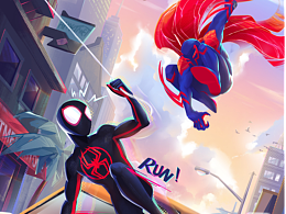 蜘蛛侠 米奎尔与迈尔斯的街头追逐