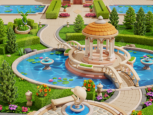 3D游戏场景--花园