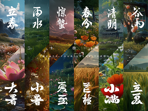 字体多样性/动效/MJ绘图/ 二十四节气 | 上篇