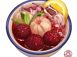 写实美食插画