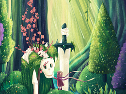 小女孩跟她的熊