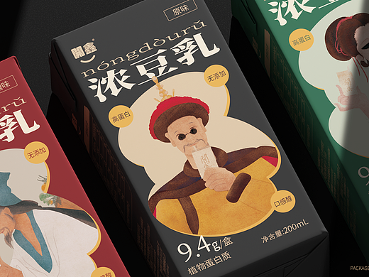 新中式 浓豆乳 | 開鑫浓豆乳包装设计