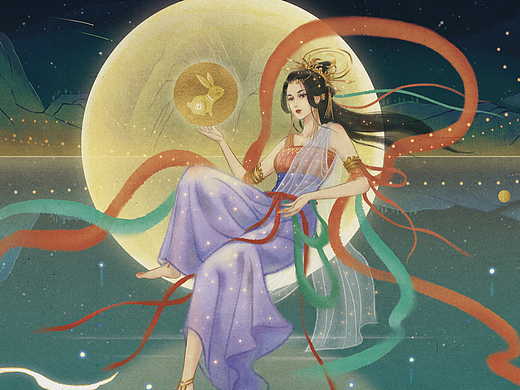 中秋礼盒国风插画