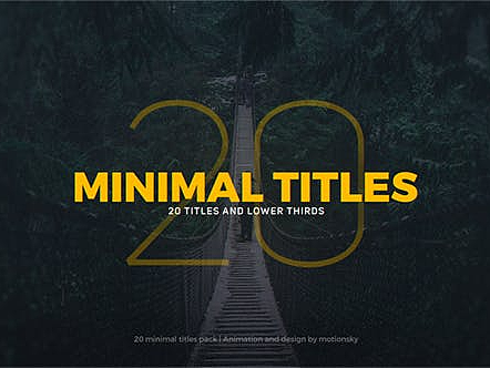 AE模板|独特创意时尚字幕标题文字动画转场高级动效