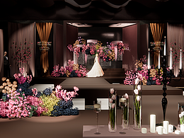 烟粉色婚礼设计
