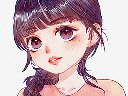 水彩人像